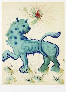 Salvador Dali ; ses peintures des signes du zodiaque : Cœur du Zodiaque, il exprime la joie de vivre, l’ambition, l’orgueil et l’élévation.(…) force maîtrisée et disponible (…) (cœur, yeux)