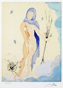 Salvador Dali ; ses peintures des signes du zodiaque : Symbole de moisson, de travail, de dextérité manuelle, de minutie (…) un monde qui se différencie, se particularise, se sélectionne, se cerne, se réduit, se dépouille, s’assigne des limites précises. (…) sérieux, consciencieux, scrupuleux, réservé, sceptique, méthodique, (…)attaché aux principes (...), travailleur (…) (ventre, intestins)